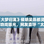 《大梦归离》侯明昊陈都灵水下吻戏曝光，网友直呼“太唯美”